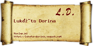 Lukáts Dorina névjegykártya