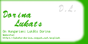 dorina lukats business card
